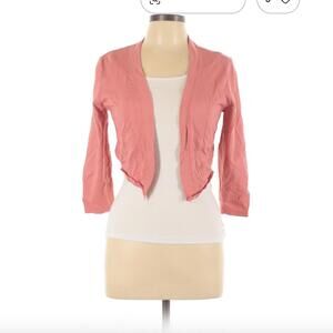 White House Black Market Pink Cardigan Size L